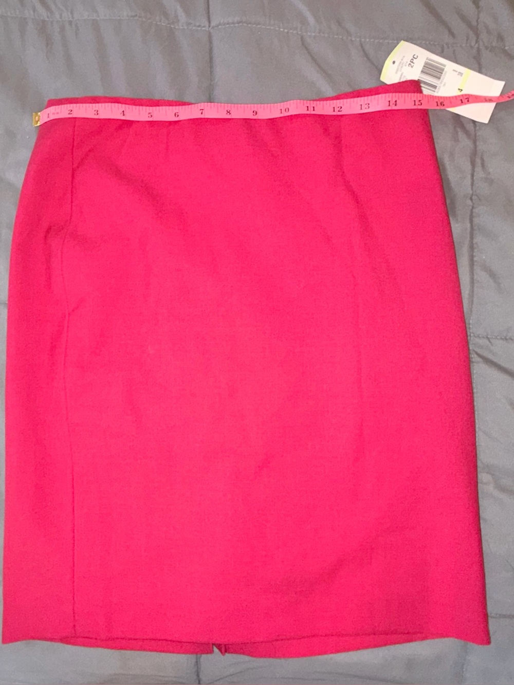 NWT Anne Klein Pink Cranberry Pencil Skirt Size 4 Career Office Stretch - Picture 3 of 6